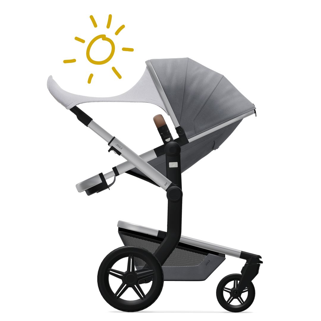 Een Joolz schaduwdoek voor de kinderwagen